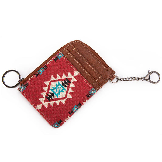 Montana West Wrangler Card Wallet for Women Boho Aztec Credit Card Holder with Zipper Pocket WG2203-W005BDY