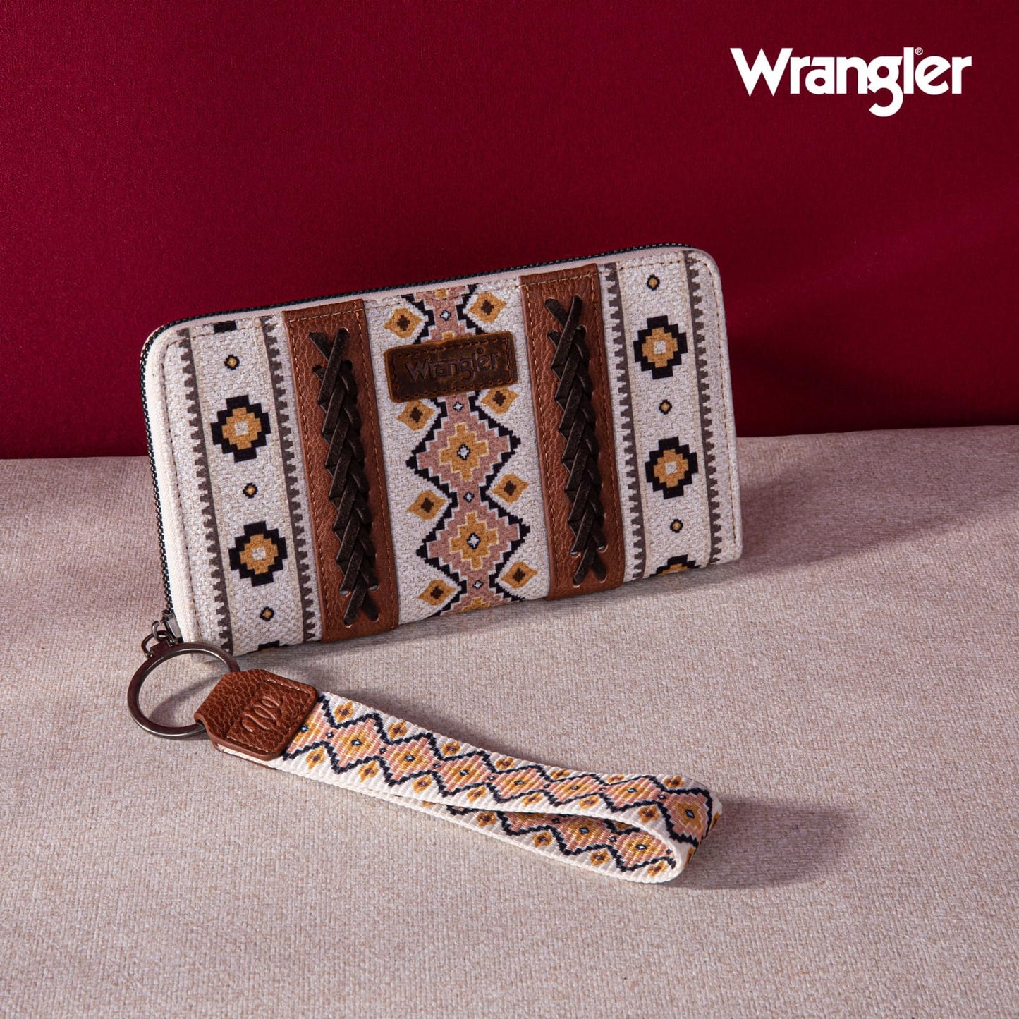 × Wrangler Wristlet Western Wallet Boho Aztec Credit Card Holder Gifts for Women Ladies Female WG2202-W006CF