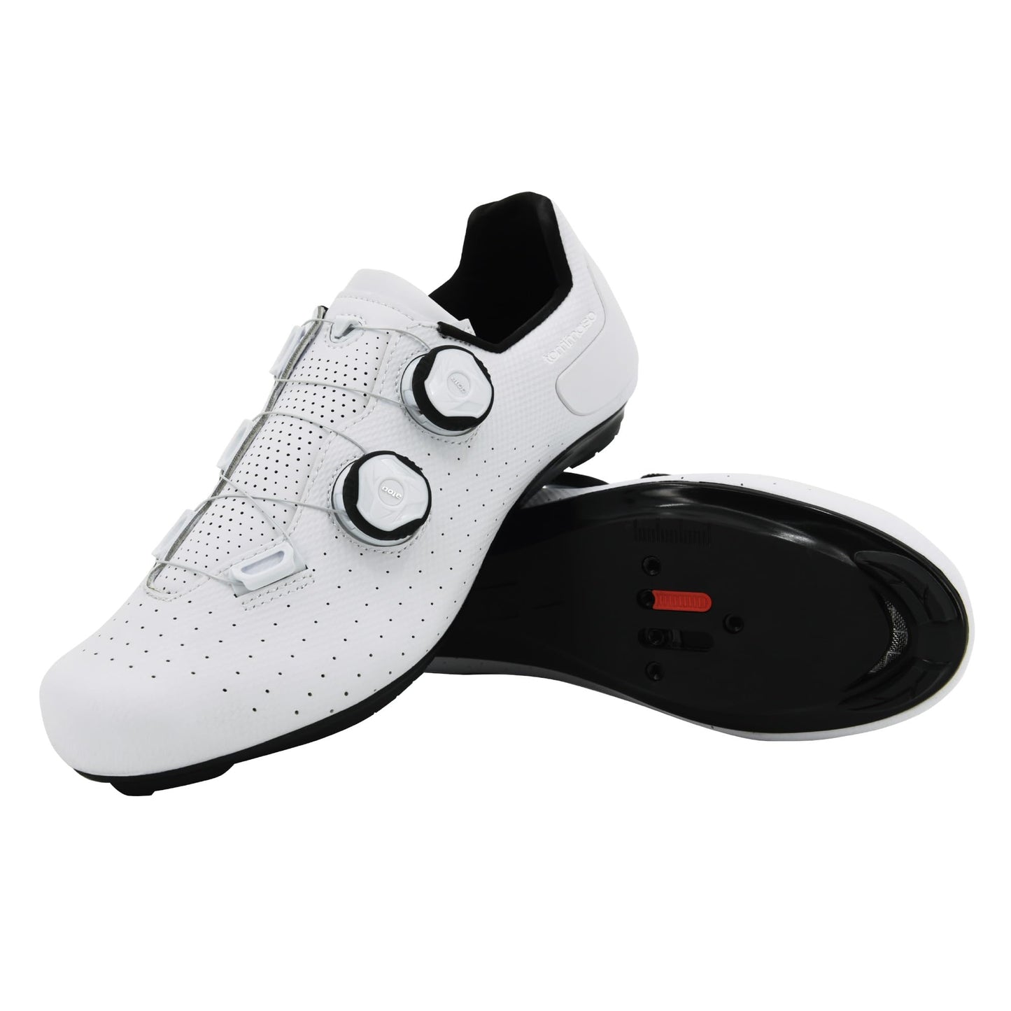 Tommaso Strada Elite Duale SPD & Peloton Shoes for Men—2 in 1 Cycling Shoes—Install Your Own Delta or SPD Cleats for Road Bicylces, Indoor Cycles & Most Mens Bikes—Quicklace Dial—Size 10.5US—44EU
