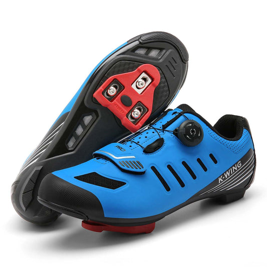 Kushike Unisex Adult Cycling Shoes, Blue, Size 11.5 Women, Model 2306A, Athletic Shoe, Compatible with Pelaton Pedals, Delta Cleats Included