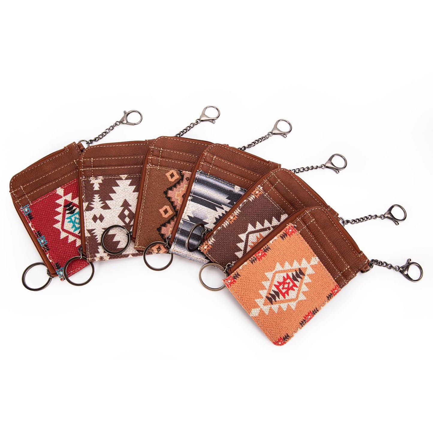 Montana West Wrangler Card Wallet for Women Boho Aztec Credit Card Holder with Zipper Pocket WG2203-W005BDY