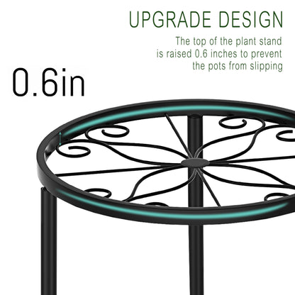 CADANI 5-Pack Metal Plant Stands for Outdoor Indoor, Anti-Rust Iron Flower Pot Stand, Heavy Duty Plant Pot Shelf for Multiple Plant, Decoration Racks for Home, Patio & Garden