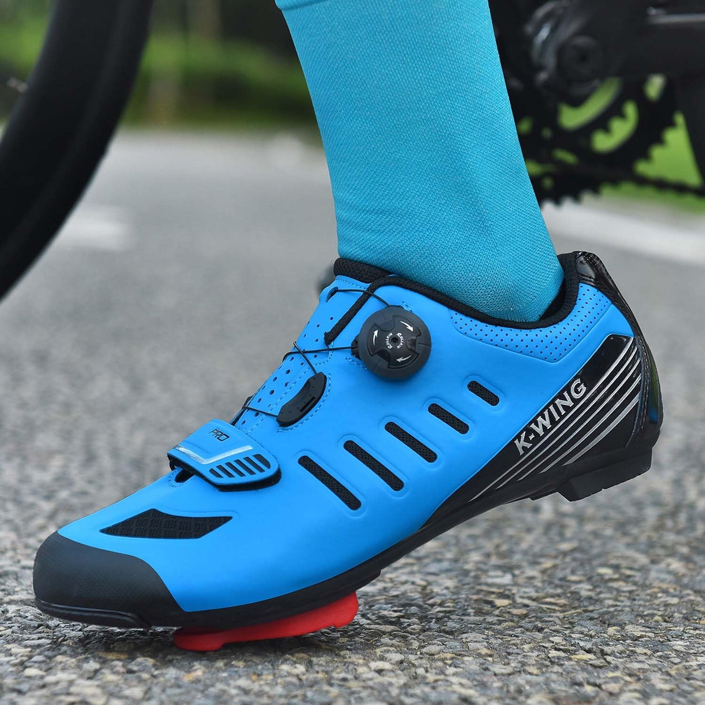 Kushike Unisex Adult Cycling Shoes, Blue, Size 11.5 Women, Model 2306A, Athletic Shoe, Compatible with Pelaton Pedals, Delta Cleats Included